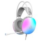 Headset Gamer Rise Mode Moom, Rainbow, Driver 50mm, USB e P2, Branco - RM-HS-M-W