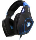 Headset Gamer Sades Spellond Pro - Preto/azul