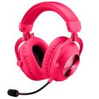 Headset Gamer Sem Fio Logitech G Pro X 2 Lightspeed, 50mm, Bluetooth, USB, 3.5mm, PC, Playstation e Switch, Rosa Magenta