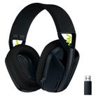 Headset Gamer Sem Fio Logitech G435, Lightspeed e Bluetooth, Dolby Atmos, USB, PC, PS4, PS5, Mobile, Drivers 40mm, Preto