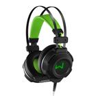 Headset gamer swan usb+p2 stereo preto/verde - warrior