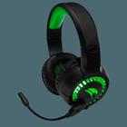 Headset Gamer Viper Pro Python com Microfone Omnidirecional LED Verde USB Preto