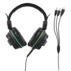 Headset Gamer Warrior Magne P2+USB com LED Verde Multilaser PH143