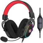 Headset Gaming Redragon Zeus-X H510-RGB 7.1 com USB para PC - Preto/Vermelho