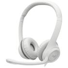 Headset Logitech H390 com USB para PC e Smartphone - Branco