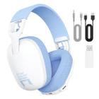 Headset Onikuma Gaming com Microfone Bluetooth e USB 2,4 GHz Compatível Consoler e PC Branco