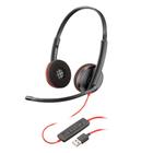 Headset Poly Blackwire C3220, Driver 28mm, USB, Stereo, Preto - 80S02A6
