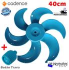 Hélice + Trava Ventilador Cadence Eros Vtr461/861/407 40cm 40 6 Pás Azul