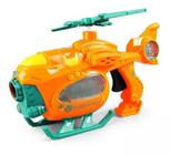 Helicóptero Bubble Bolha Sabão Com Luzes E Sons Infantil (laranja)