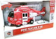 Helicóptero De Resgate Com Luz E Som Helicoptero Resgate Bbr R3040