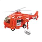 Helicóptero De Resgate Fricção c/ Luz E Som 1:20 Shiny Toys