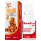 Hemolitan Pet 30ml Suplemento Contra Anemia Cães Gatos Pássaros Répteis Roedores