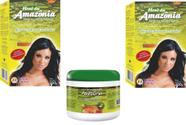 Hene em po divina dama amazonia 200gr preto azulado + creme branco amazonia 500gr incolor