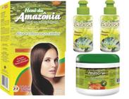 Hene Po Divina Dama Castanho Escuro Amazonia 01x200gr+Creme Branco incolor 500gr+Creme Babosa 02X90g