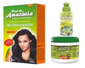 Hene Po Divina Dama Chocolate Amazonia 01x200gr+Creme Branco incolor 500gr+Creme Pentear Babosa 90gr