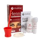 Henna Para Sobrancelhas Makiaj Castanho Escuro 1,5g + FIxador 10ml