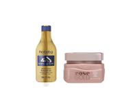 Hobety Kit Shampoo Banho De Ouro 300 Ml + Máscara Rose 300Gr