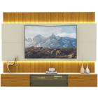 Home para TV com Led Soberano Reflecta 2.6 Naturale com Off White - Gelius Móveis