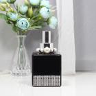 Home Spray de Vidro Cubo Preto Fancy Prata 7F OFERTA