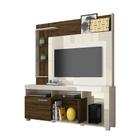 Home Theater Estante Fortuna com Painel para TV 50" Off White/ Savana - Bela Móveis - Madetec