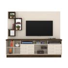 Home Theater Estante para Sala Viero c/ Nichos e Portas TV 65 Pol. Off White/ Savana