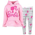 Hoodie de lã com peplum para meninas pequenas da Barbie