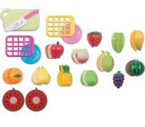 kit De Comidinha De Brinquedo Infantil Com Velcro Para Cortar Frutas e  Legumes, Jogo De Educativo Alimentos Reutilizáveis Cozinha