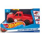 Hot Wheels Carro Pick Up Truck Vermelho Com Luz e Som - Multikids