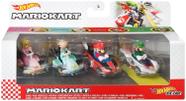 Hot Wheels Mario Kart - Conjunto 4 carros - 3+