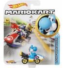 Hot Wheels Mario Kart Light-blue Yoshi Standard Kart Gbg35