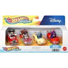 Hot Wheels Pack De 4 Racer Verse Disney Mattel Hkd30