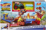 Pista Monster Trucks Pneus De Acrobacia - Hot Wheels - Mattel, Rosa