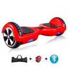 Hoverboard 6.5 Polegadas Vermelho - Bluetooth, Led Lateral e Frontal, Mochila e Bateria