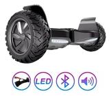 Hoverboard Skate Elétrico 8.5 Offroad Led Bluetooth Preto