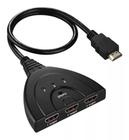 Hub Hdmi Switch 3x1 Adaptador Cabo 3 Entradas E 1 Saída