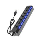 Hub Regua 7 Portas Usb 2.0 5W Led Entrada Para Fonte