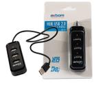 Hub Usb 2.0 4 Portas Uh-20 Preto Exbom