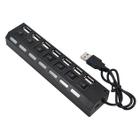 Hub USB 2.0 com 7 Entradas Portas Extensão Switch LED Pc