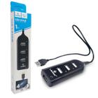 HUB USB 2.0 GV Brasil, 4 Portas, Preto - HUB.871