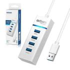 Hub USB 3.0 Exbom UH-30A 5.0 Gbps 4 Portas Alta Velocidade Branco