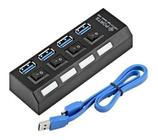 Hub Usb 3.0 Turbo Com 4 Portas Com Led Indicador E Botão 2
