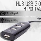 Hub Usb 4 Portas 2.0 Multiplicado P/ Computador Notebook Tv Video Game Celular - lehmox