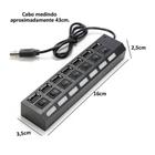 Hub usb 7 portas hi-speed 2.0