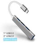 Hub Usb-C 3.0 Adaptador Otg Para Celular Notebook 4 Portas