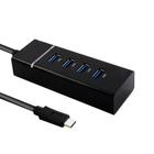 Hub USB-C 3.0 Slim 4 Portas com LED - Premium Ultra Rápido 5Gbps