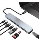 Hub Usb C 3.1 Adaptador 8 Em 1 Hdmi 4k Thunderbolt Ethernet RJ-45