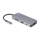 Hub usb-c 7x1 com hdmi usb 3.0 rj45 usb-c leitor sd/micro sd 5+ dtc-02