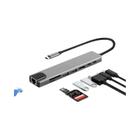 Hub USB-C 8 em 1 com HDMI 4K, RJ45, Leitor de Cartões e Carregamento PD Rápido