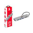 Hub Usb-c Santana 3.0 5 Portas Com Leitor Sd/tf 018-7452