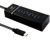 Hub Usb C3 Tech 4 Portas 3.0 Preto Hu-C300Bk